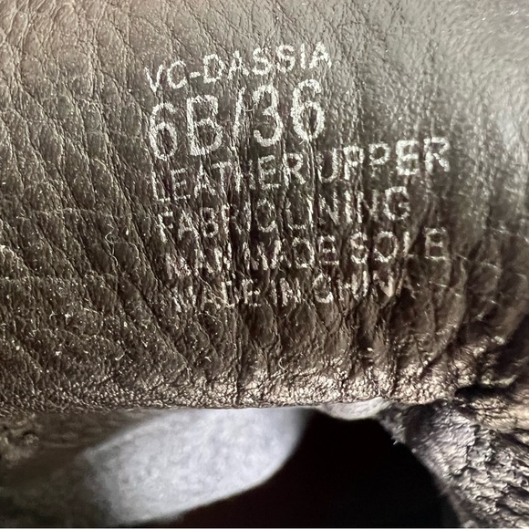 Vince Camuto Dassia Boot Buckles Grey Heeled 6 Leather 36 - Picture 10 of 10